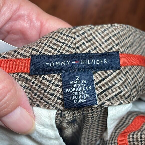 NWT  Y2K Tommy Hilfiger Flare Striped Trousers Pants, Low-rise, necktie belt, 2 - Picture 7 of 11